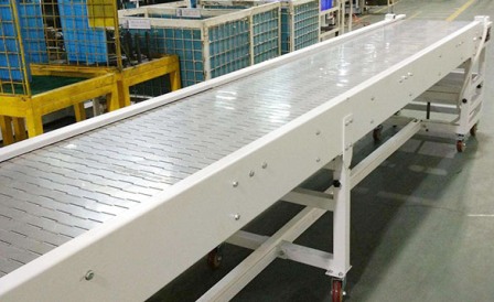 客戶推薦不銹鋼鏈板輸送機廠家，不銹鋼板鏈輸送線，鍍鋅鏈板輸送機