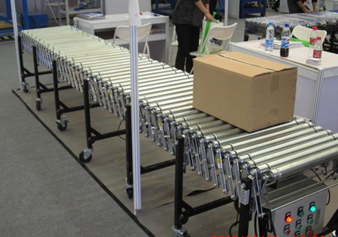 伸縮輥筒輸送機運行圖，m.nystu.cn